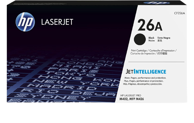 HP 26A Black Original LaserJet Toner Cartridge, CF226A