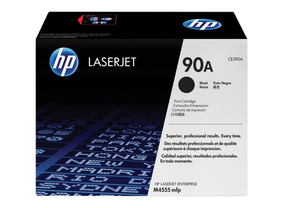 HP 90A Black Original LaserJet Toner Cartridge, CE390A