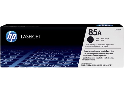 HP 85A Black Original LaserJet Toner Cartridge, CE285A