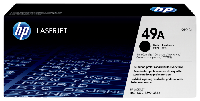 HP 49A Black Original LaserJet Toner Cartridge, Q5949A