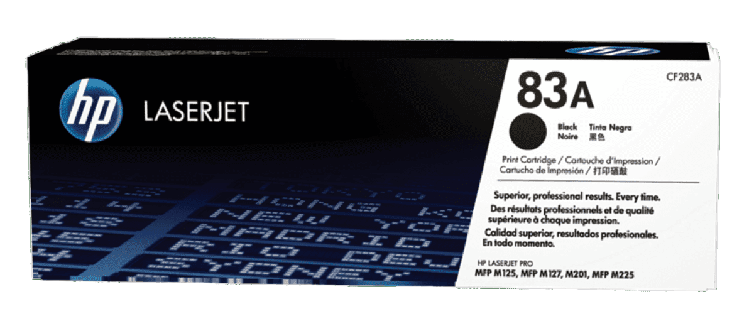HP 83A Black Original LaserJet Toner Cartridge, CF283A